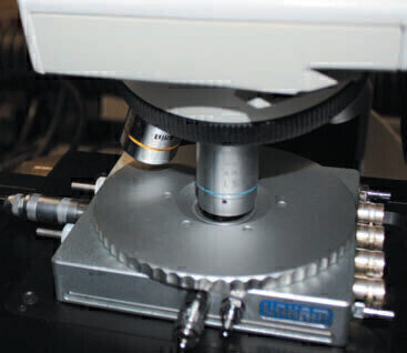 Temperature Controlled Probe Stage used in Conjunction with Raman Microscopy