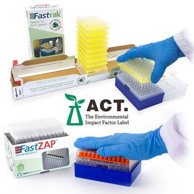 Eco-friendly pipette tips achieve ACT environmental certification