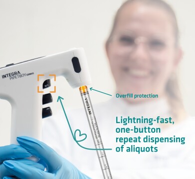 New serological pipet controller with repeat dispense capability